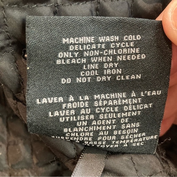 COLE HAAN Sz S Loose Packable Cap Hooded Drawstring Waffle Lining Rain Coat - Picture 13 of 13